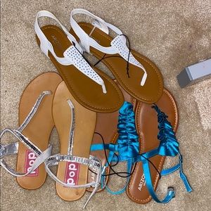 Bundle of 3 pair of sandals size 7.5